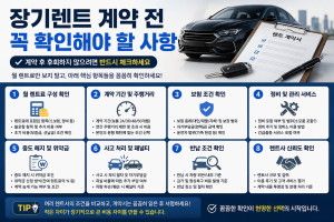 장기렌트 계약 전 꼭 확인해야 할 사항