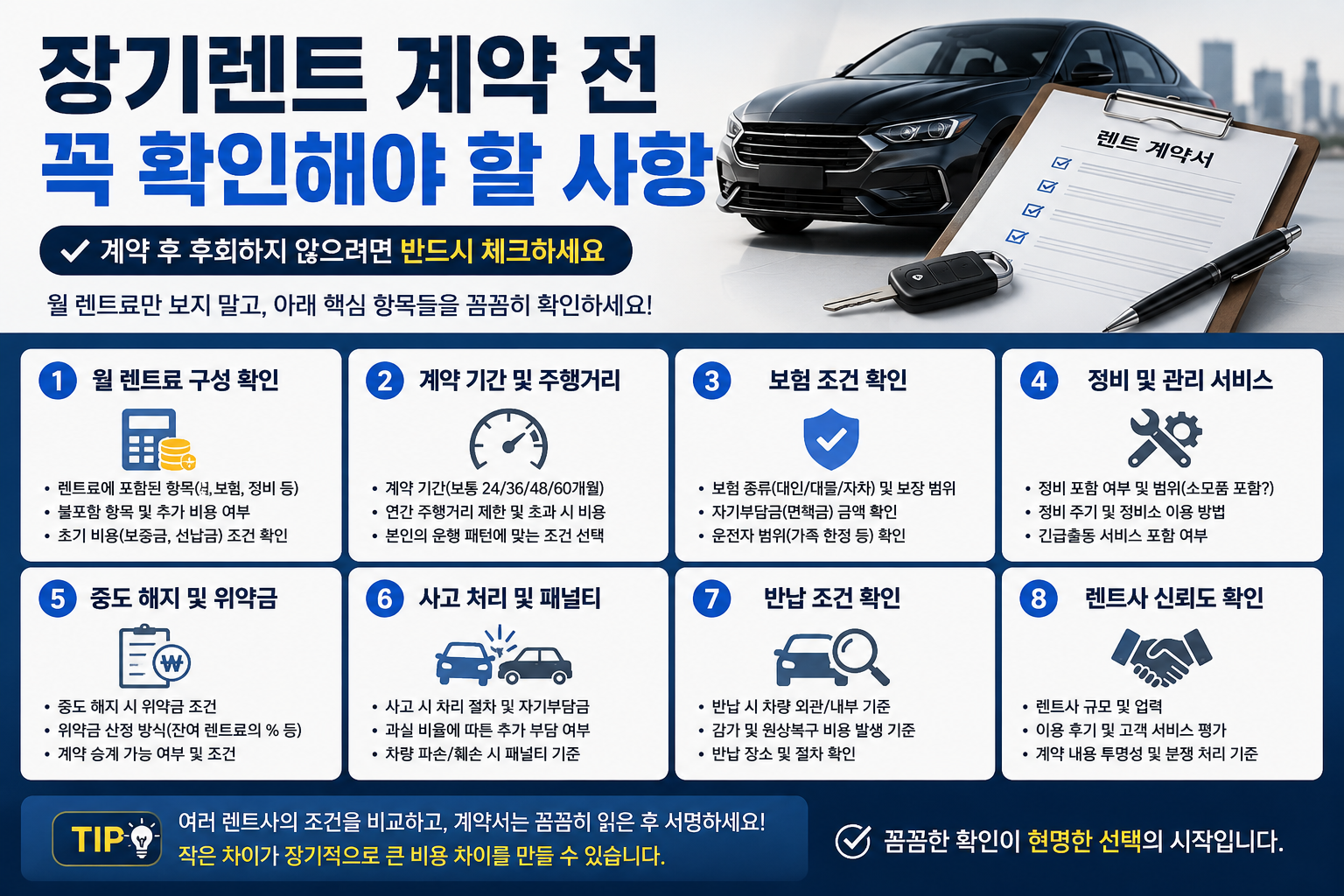 장기렌트 계약 전 꼭 확인해야 할 사항