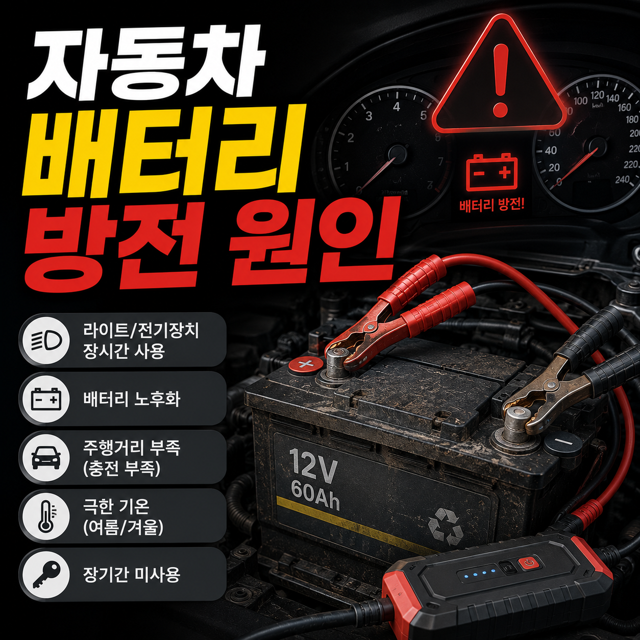 자동차 배터리 방전