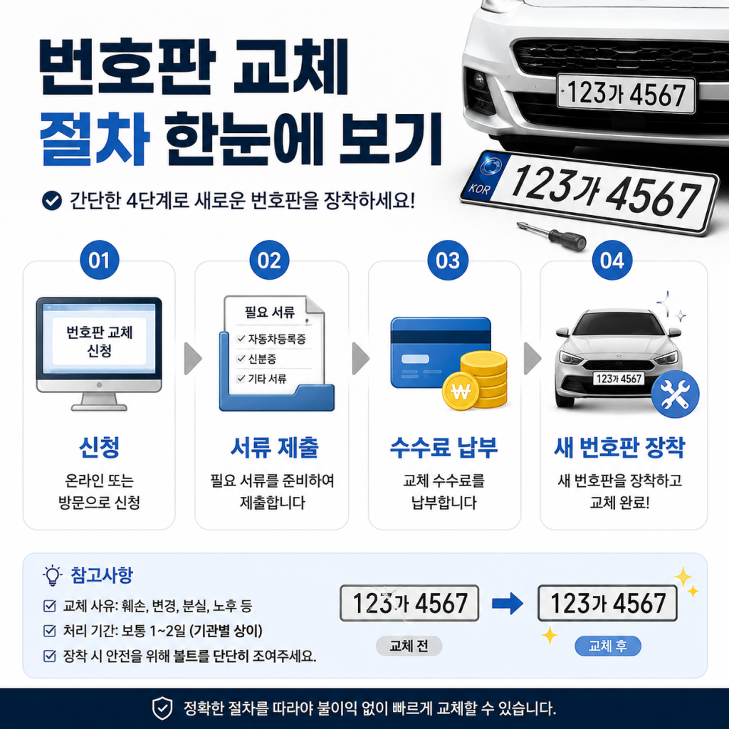 자동차 번호판 교체 1