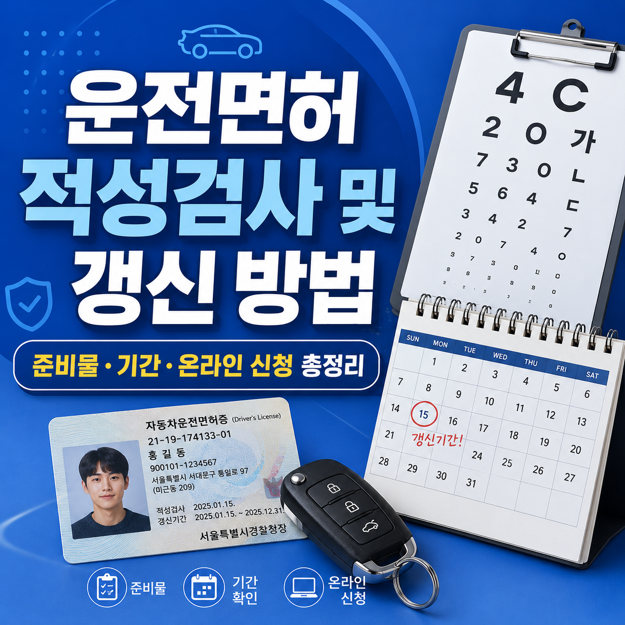 운전면허 적성검사 및 갱신 방법