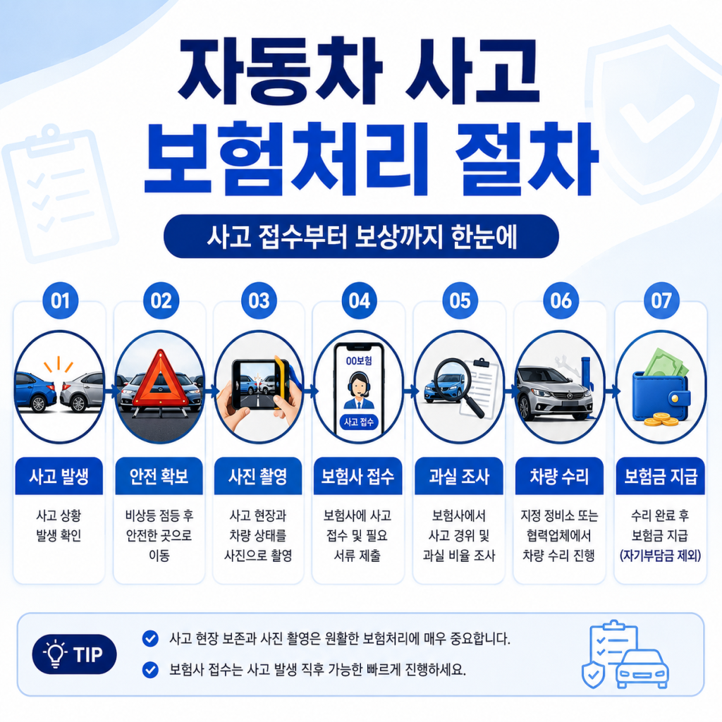 자동차 사고 시 보험처리 순서