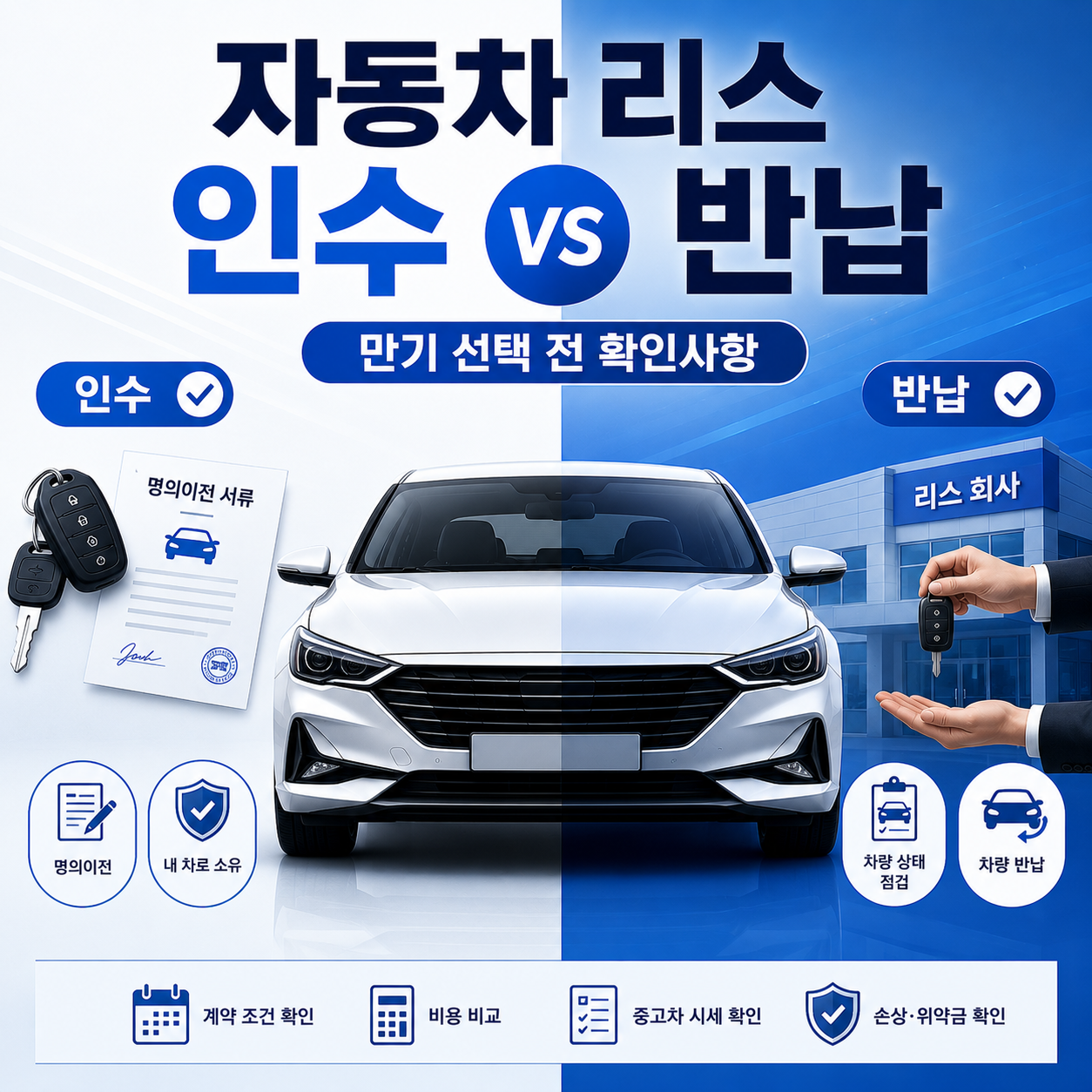 자동차 리스 인수 반납