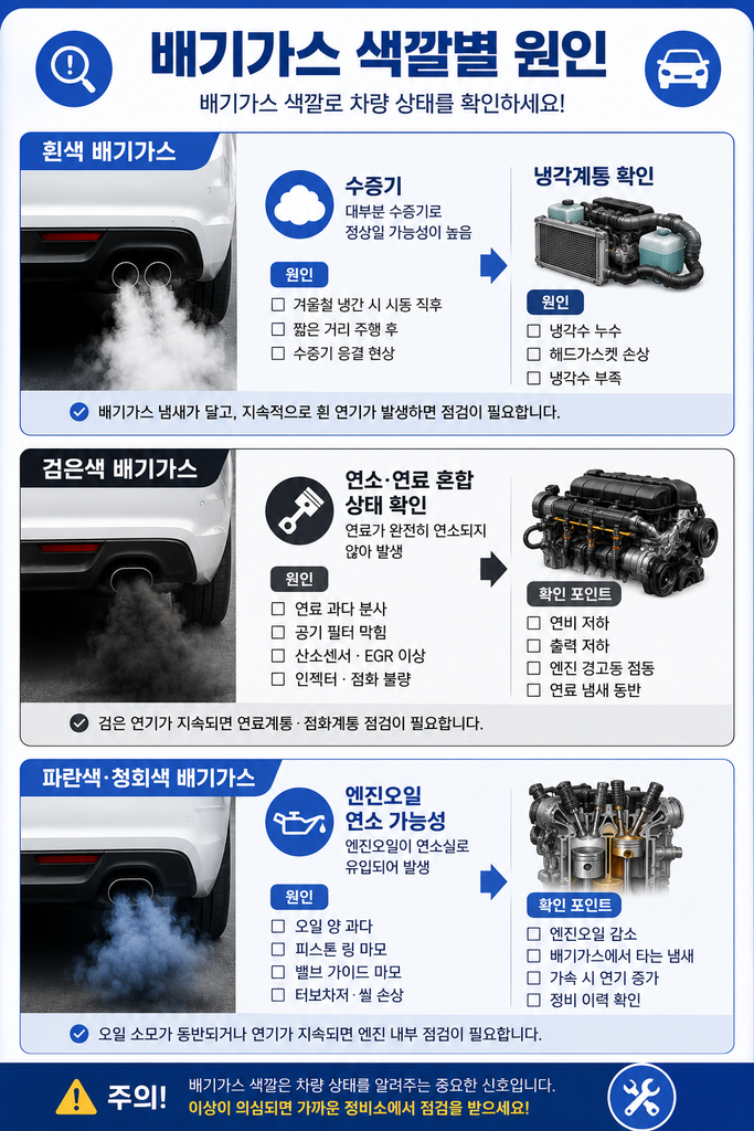 자동차 배기가스 색깔 1