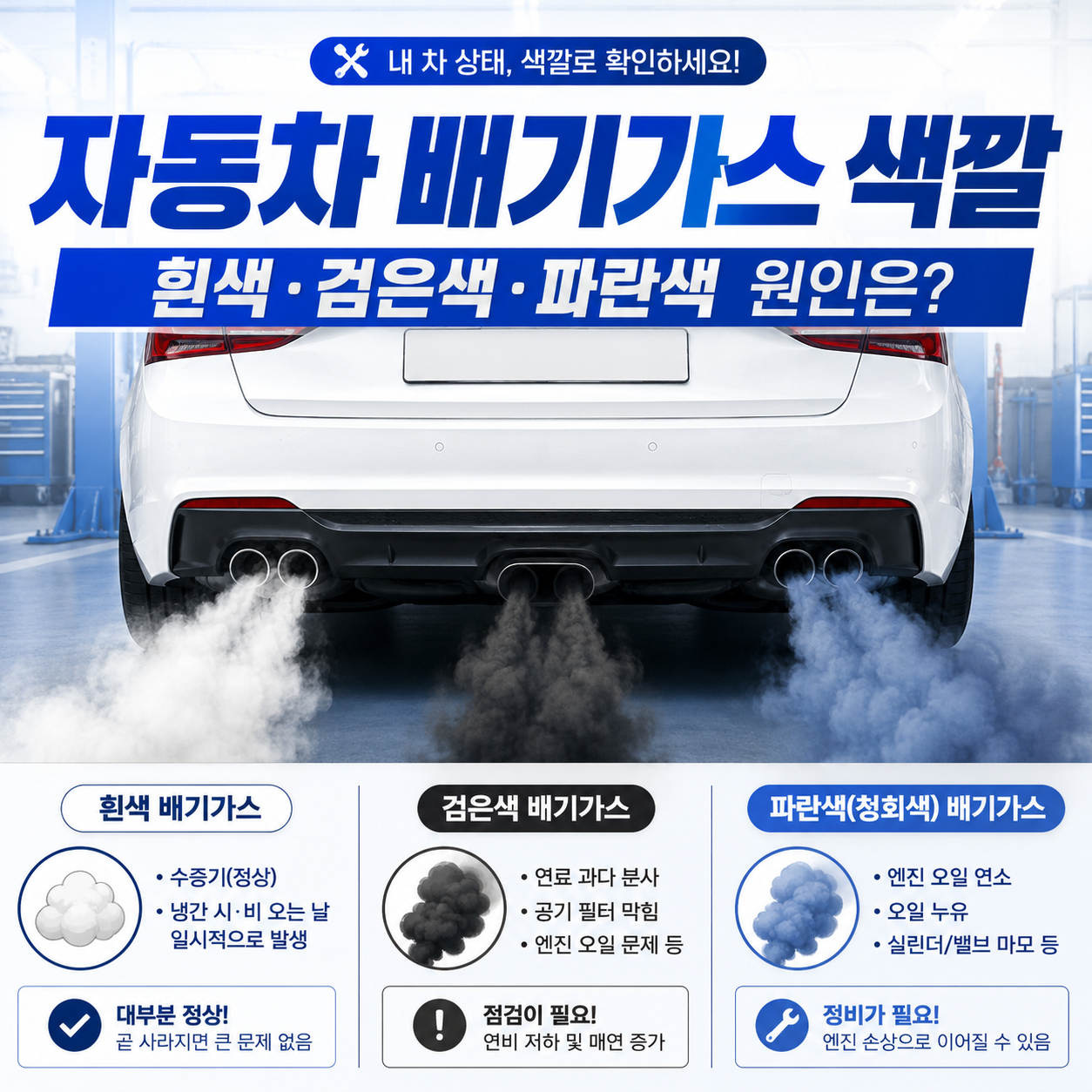 자동차 배기가스 색깔