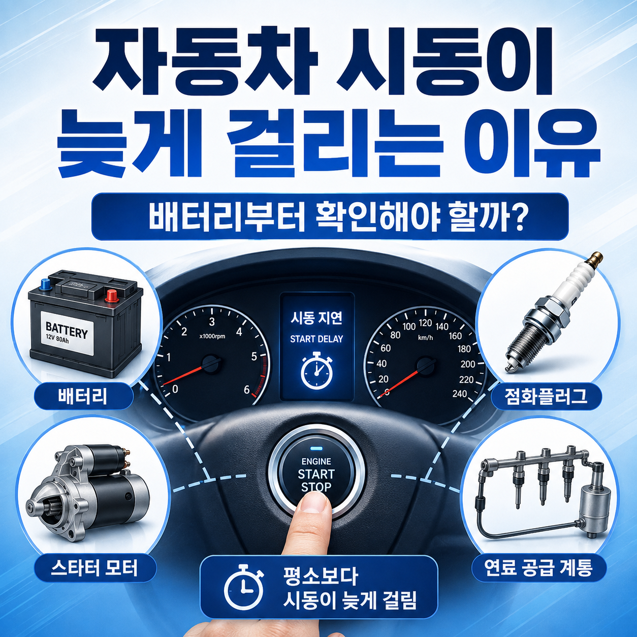 자동차 시동 늦게 걸리는 원인