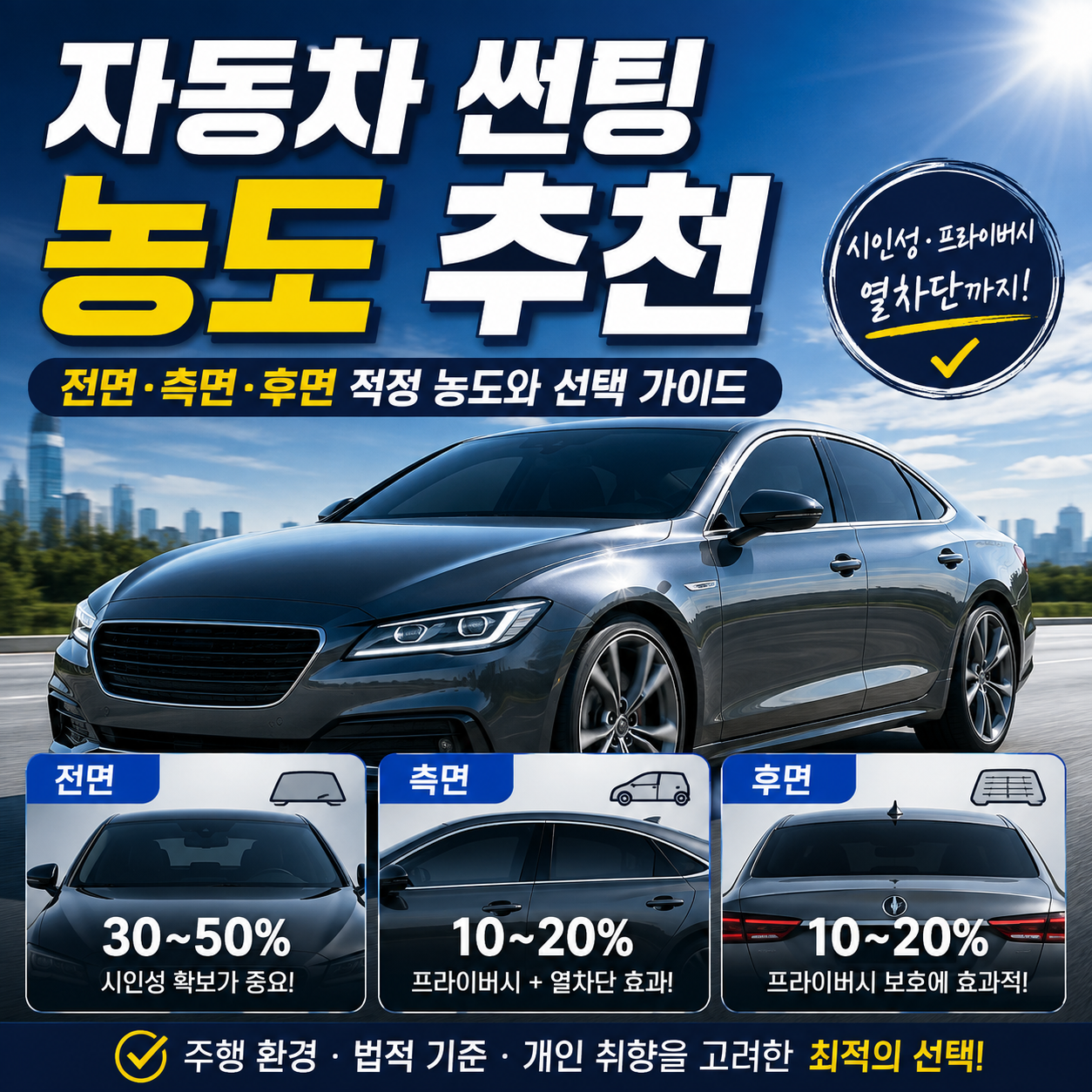 자동차 썬팅 농도 추천