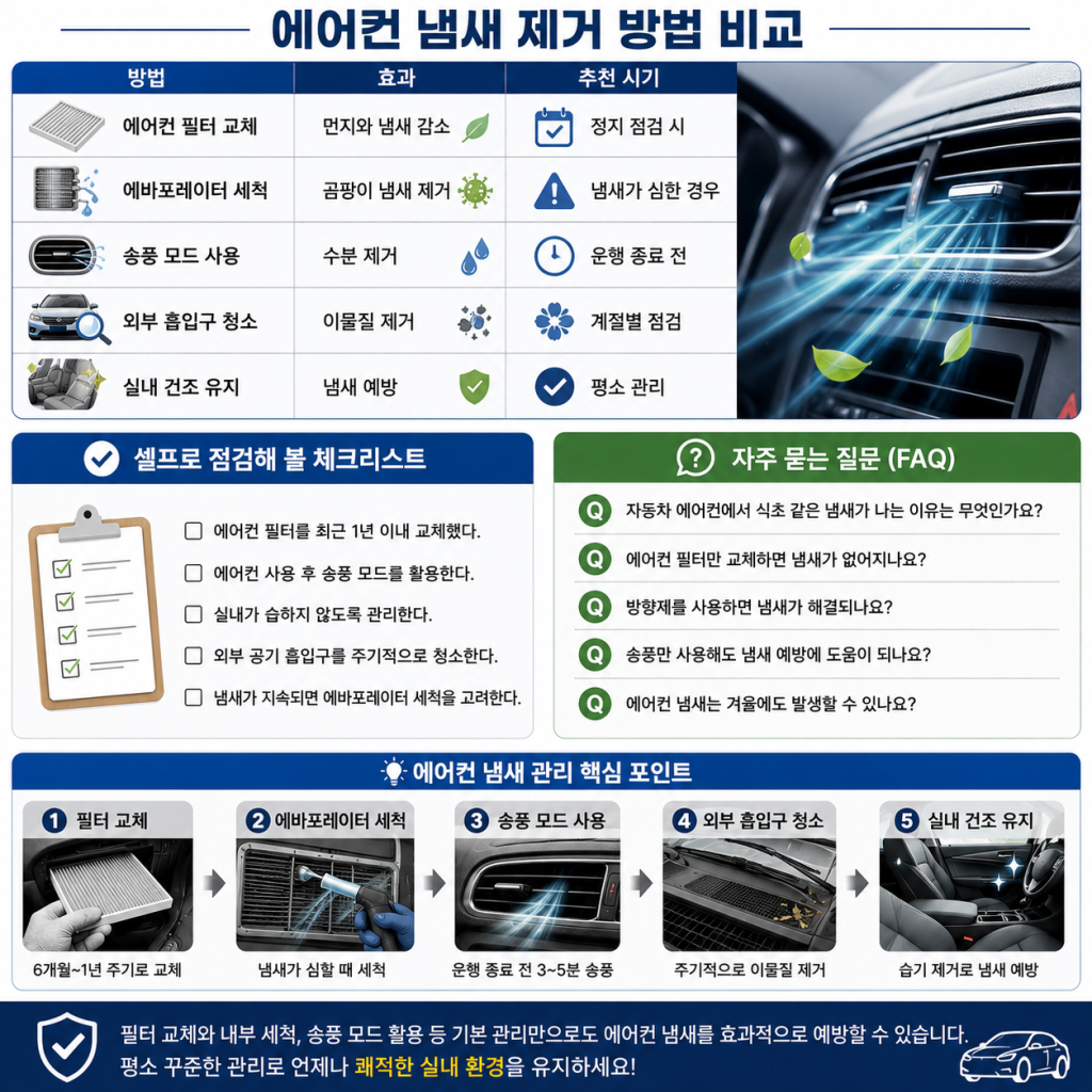 자동차 에어컨 냄새 제거 방법 1