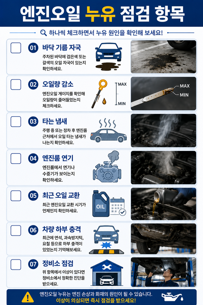 자동차 엔진오일 누유 2