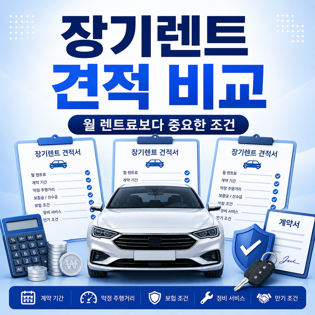장기렌트 견적 비교
