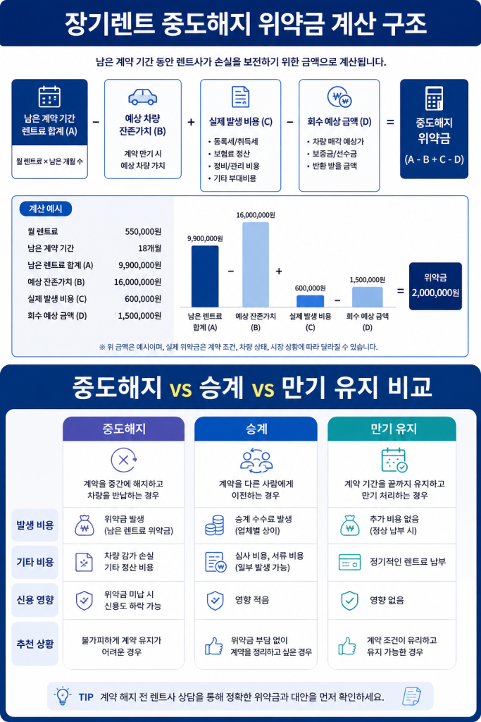 장기렌트 중도해지 위약금 1