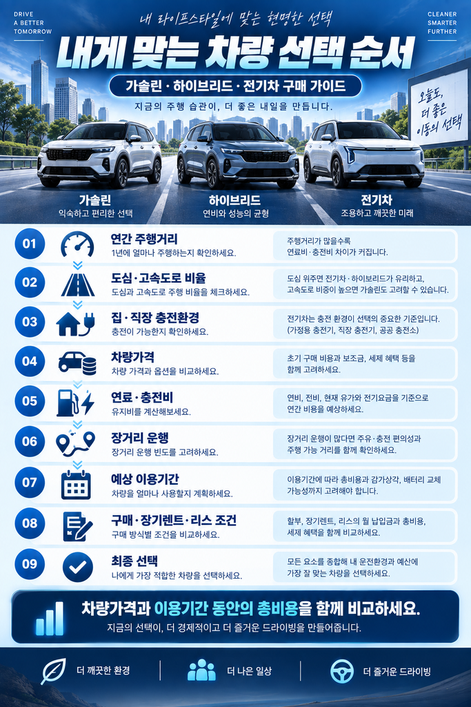 가솔린 하이브리드 전기차 비교 33