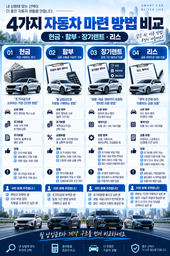 자동차 구매 방법 비교 1