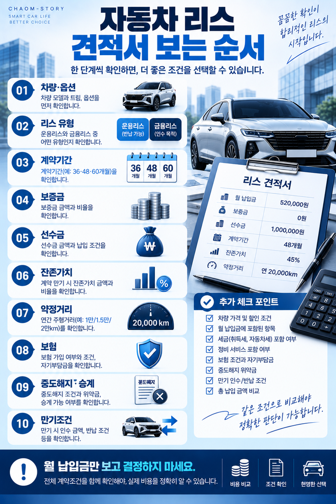 자동차 리스 견적서 1