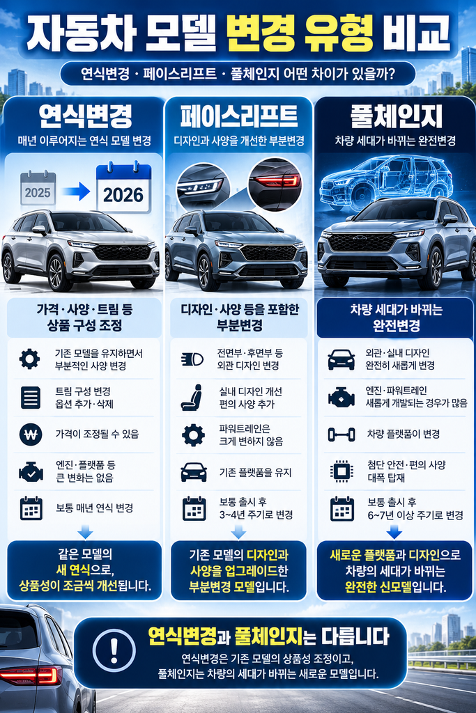 자동차 연식변경 1