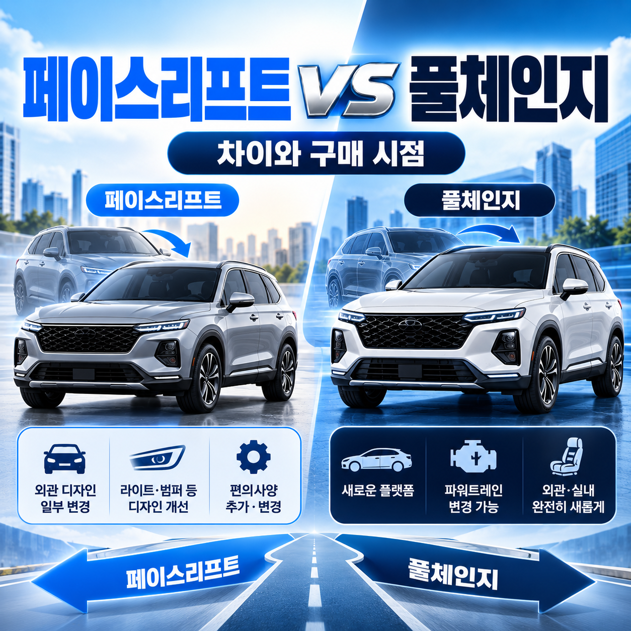 페이스리프트 풀체인지 차이